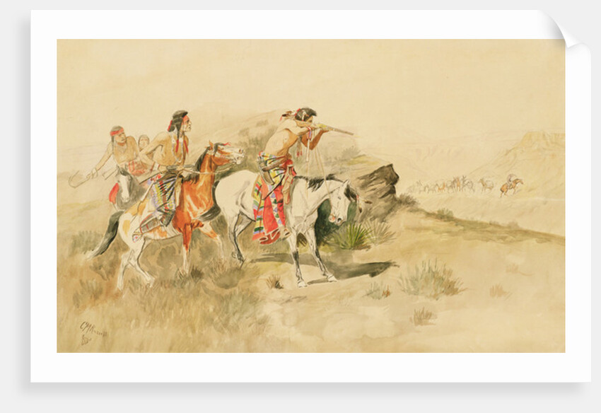 Attack on the Muleteers, c.1895 by Charles Marion Russell