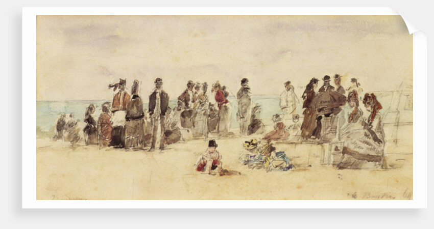 Beach Scene, 1864 by Eugene Louis Boudin