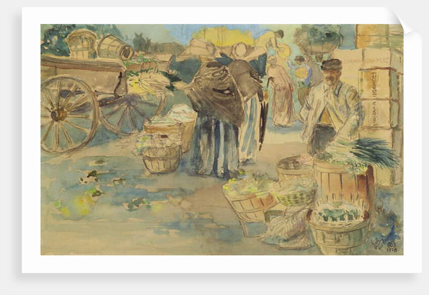 The Market, New Orleans, 1918 by George Overbury Hart