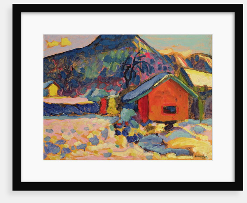 Winter Study with Mountain, 1908 by Wassily Kandinsky