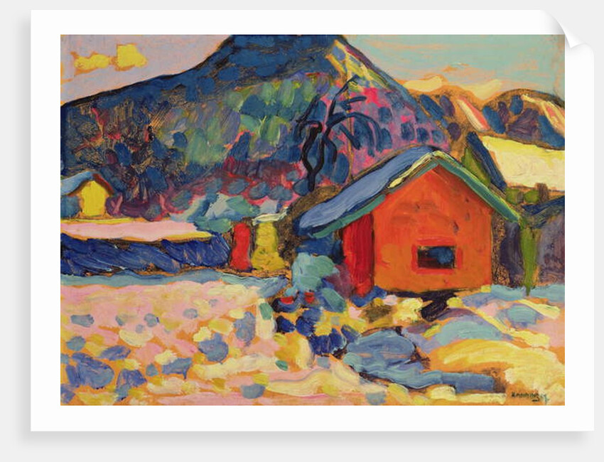 Winter Study with Mountain, 1908 by Wassily Kandinsky