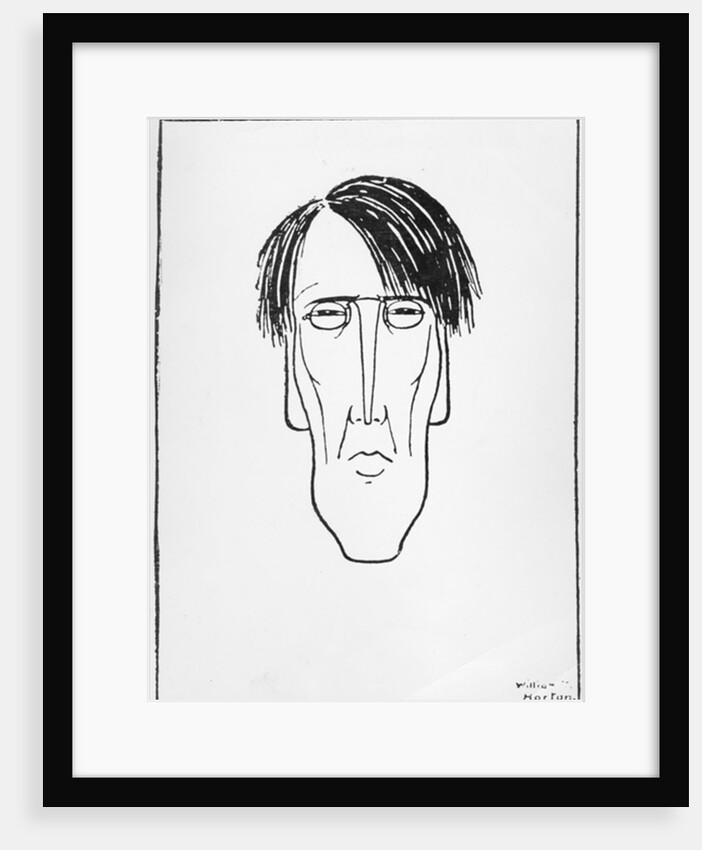 Caricature of W.B. Yeats, 1898 by William Thomas Horton