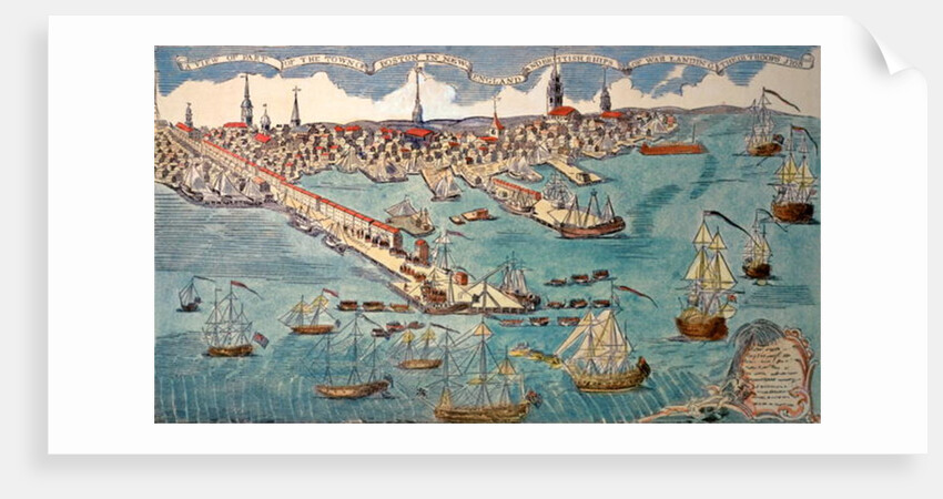 A View of Part of the Town of Boston in New England and British Ships of War Landing Their Troops, 1768 by Paul Revere