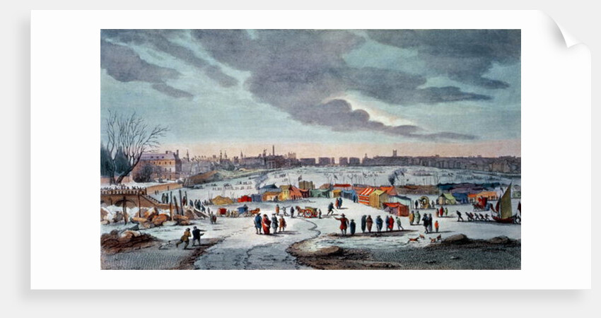 Frost Fair on the River Thames near the Temple Stairs in 1683-84 by Thomas Wyke