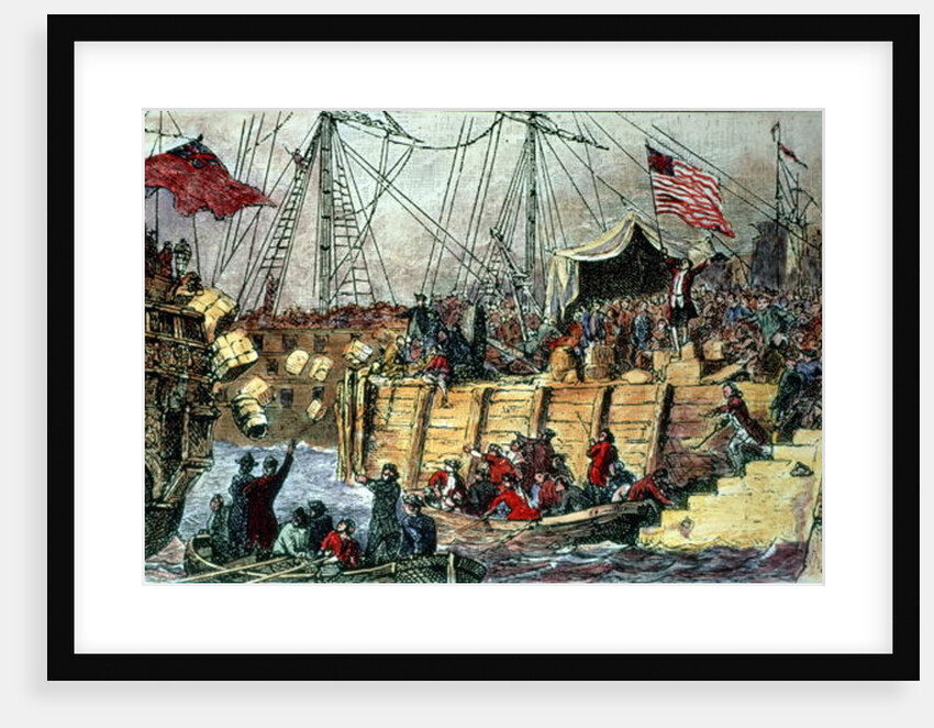 The Boston Tea Party, 16th December 1773 by French School