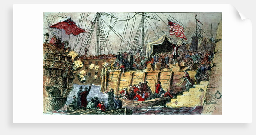 The Boston Tea Party, 16th December 1773 by French School