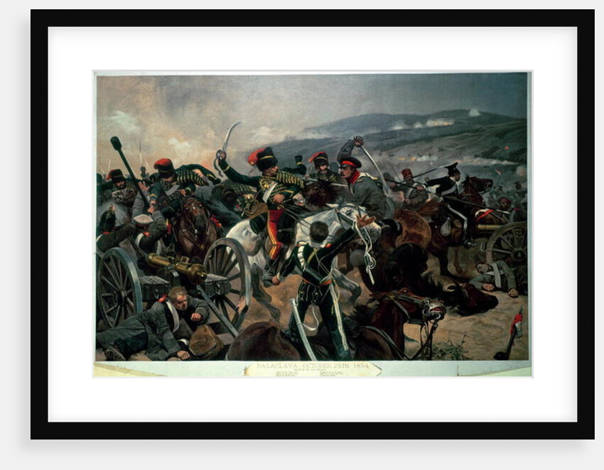Battle of Balaclava, 25th October 1854, Relief of the Light Brigade by Richard Caton II (after) Woodville