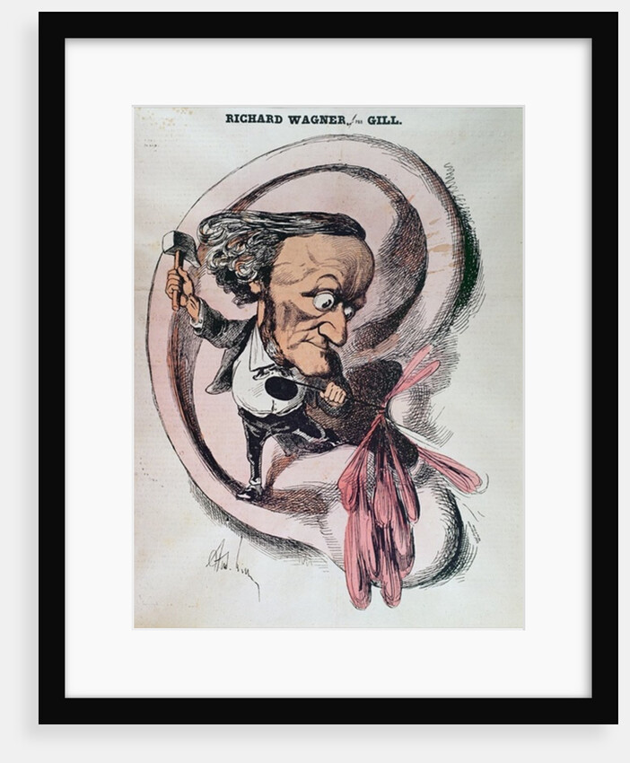 Richard Wagner splitting the ear drum of the world by Andre Gill