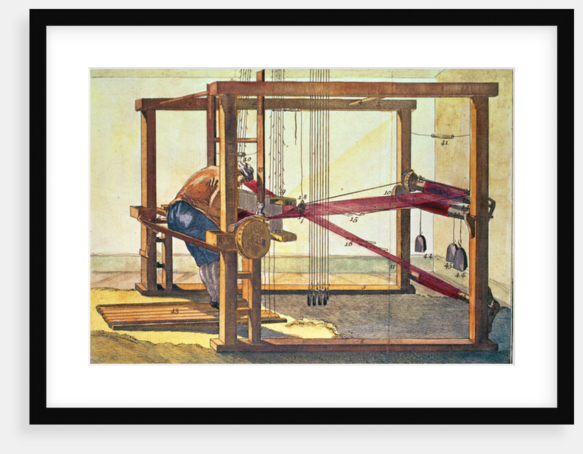 The Loom for the making of Velvet 18th century by Anonymous Anonymous