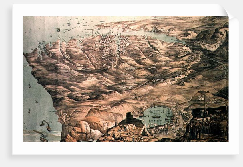 A Panoramic View of the Position now occupied by the Allied Armies before Sebastopol, in 1855 by Anonymous