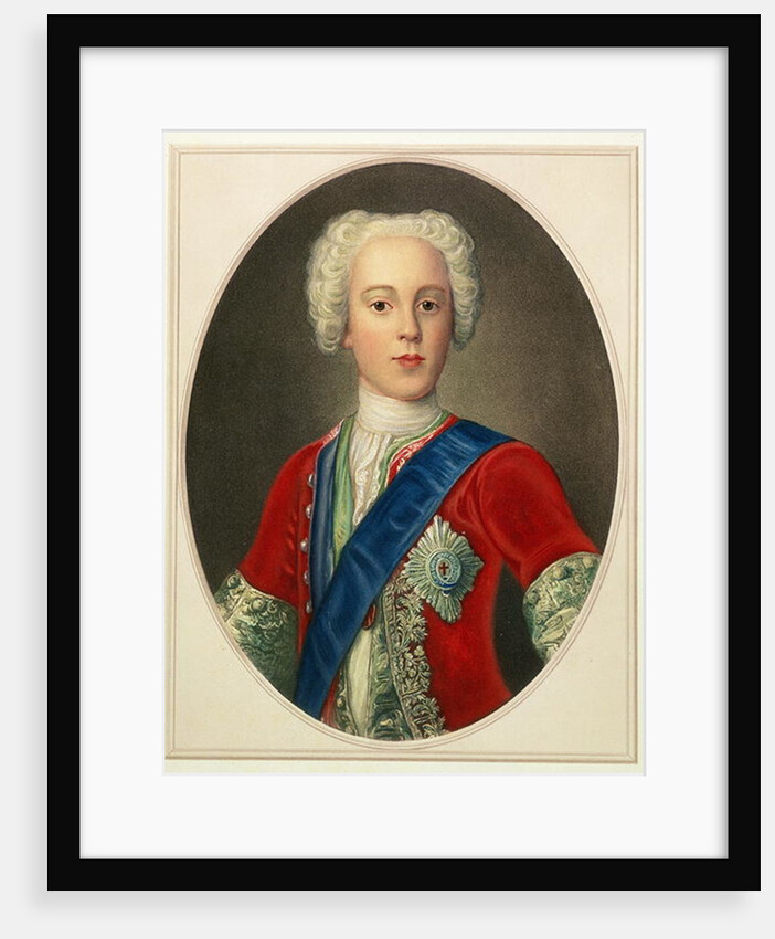 Portrait of Prince Charles Edward Louis Philip Casimir Stewart the Young Pretender or 'Bonnie Prince Charlie' by English School