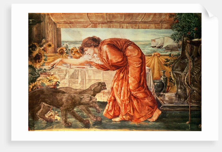 Circe Pouring Poison into a Vase and Awaiting the Arrival of Ulysses, 1863-69 by Edward Coley Burne-Jones