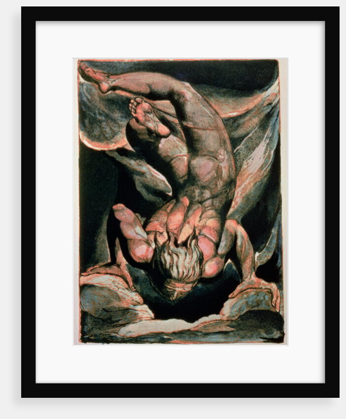 The First Book of Urizen; Man floating upside down, 1794 by William Blake
