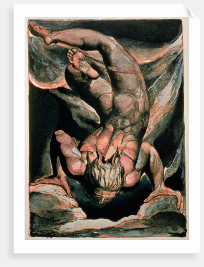 The First Book of Urizen; Man floating upside down, 1794 by William Blake