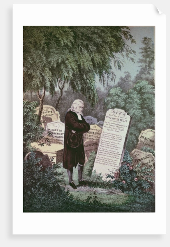 The Rev. John Wesley visiting his mother's grave by School English