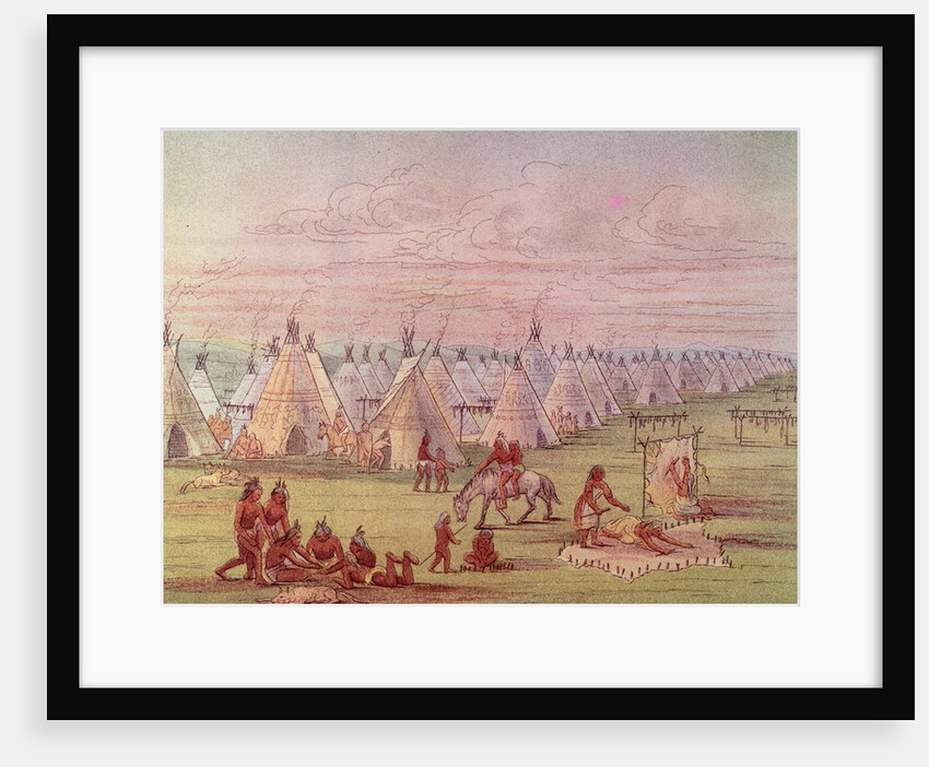 Comanchee Village by George Catlin
