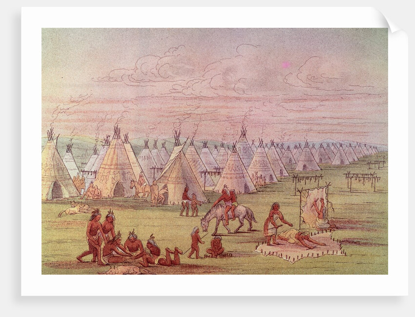 Comanchee Village by George Catlin