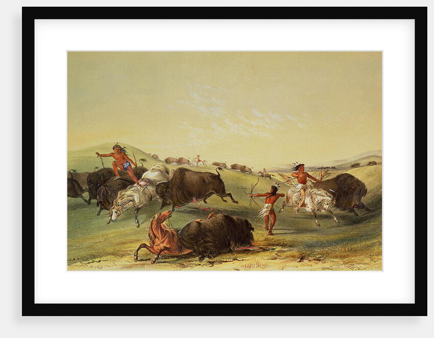 Buffalo Hunt by George Catlin
