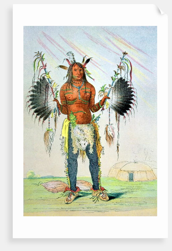 Mandan Medicine Man Mah-to-hah 'Old Bear', 1832-39 by George Catlin