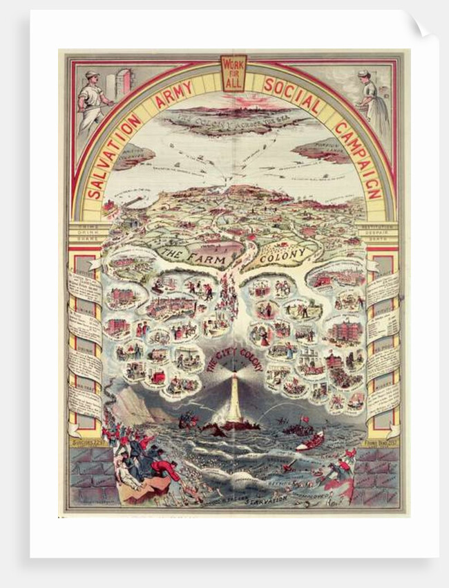 Salvation Army Social Campaign propaganda poster, London, c.1910 by English School