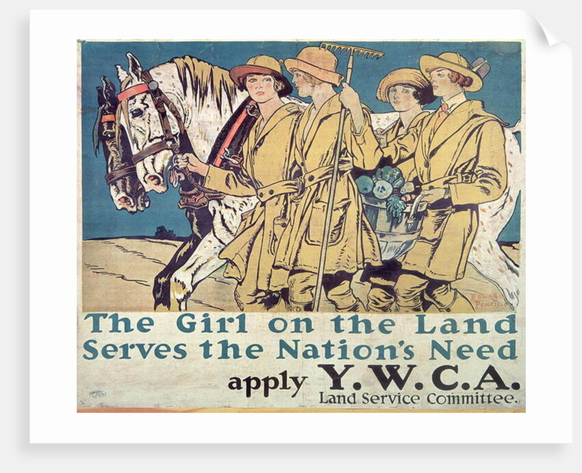 The Girl on the Land Serves the Nation's Need by Edward Penfield