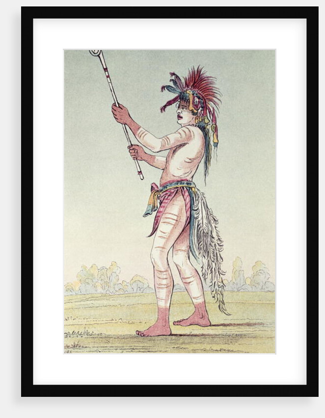 Sioux ball player We-Chush-Ta-Doo-Ta, 'The Red Man' by George (after) Catlin