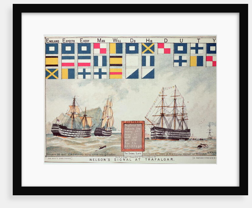 Nelson's signal at Trafalgar in 1805 by Walter William May