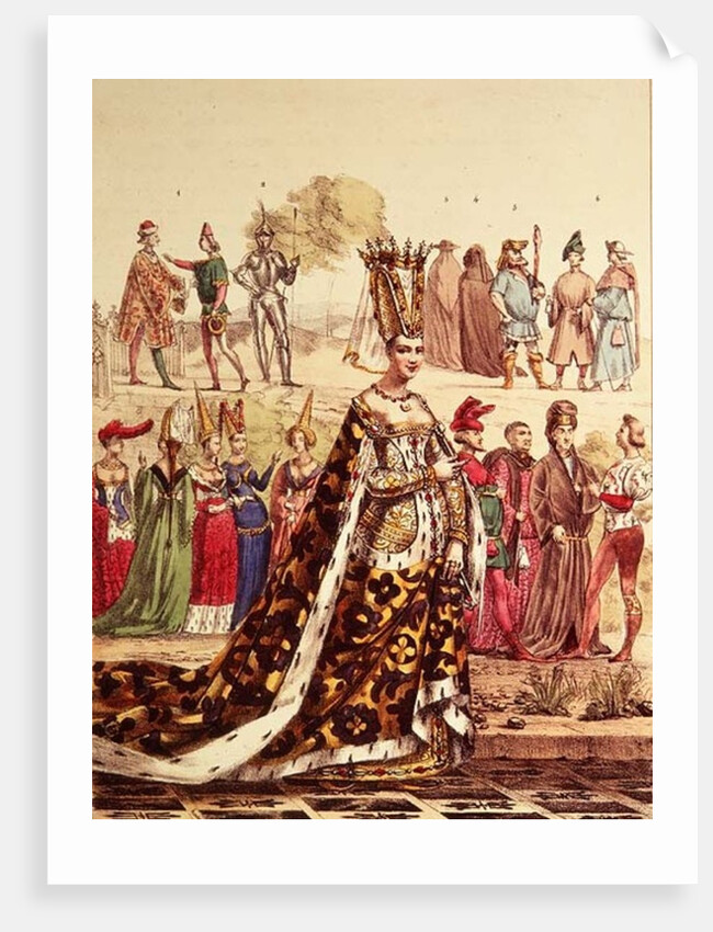 15th century fashion on nobles from the court of Charles VI of France by Anonymous