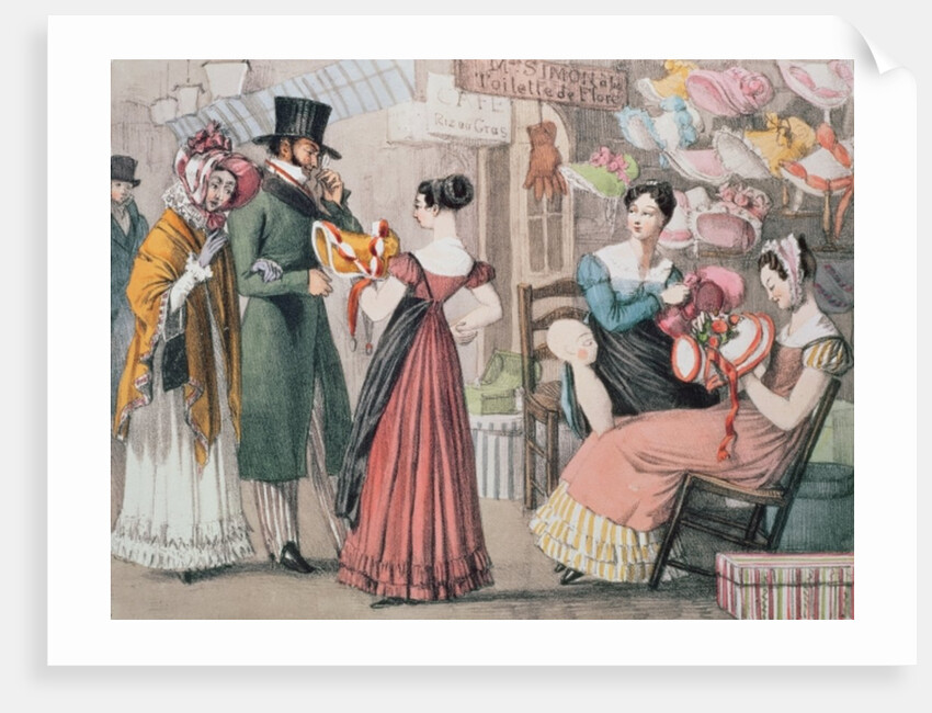 At the Milliners, printed by Charles Joseph Hullmandel by John James Chalon