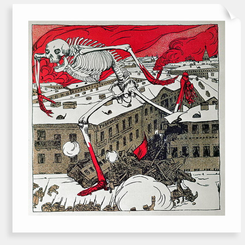 Poster issued by the revolutionaries in St. Petersburg, 1905 by Boris Mikhailovich Kustodiev