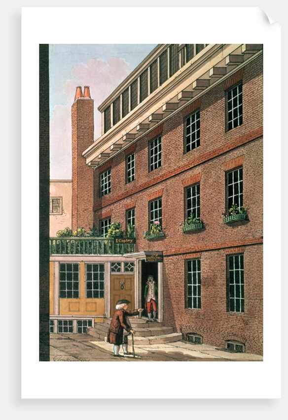 Dr Johnson and his servant, Francis at Bolt Court, Fleet Street, 1801 by Charles Tomkins