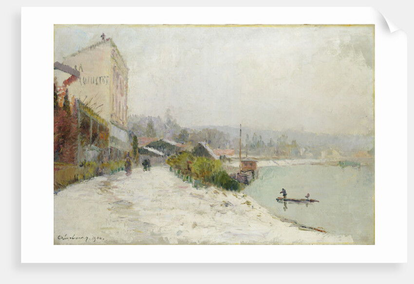 Le Seine au Bas-Meudon, Temps de neige, 1900 by Albert-Charles Lebourg
