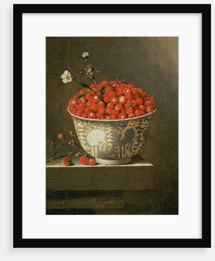 Still Life with Wild Strawberries in a Chinese Bowl by Adrian Coorte