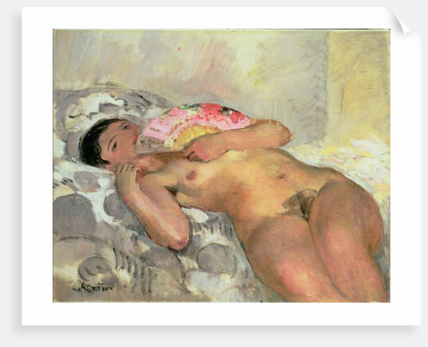 Nude Woman with a Fan by Henri Lebasque