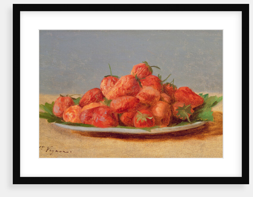 Still Life with Strawberries on a Plate by Victor Vignon