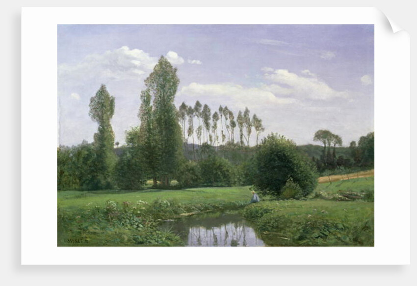 View at Rouelles, 1858 by Claude Monet