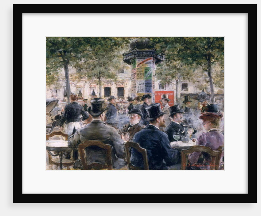 Cafe Scene in Paris, 1884 by Louis Anet Sabatier