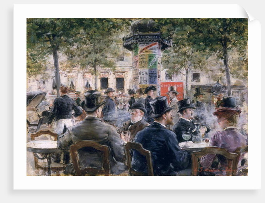 Cafe Scene in Paris, 1884 by Louis Anet Sabatier
