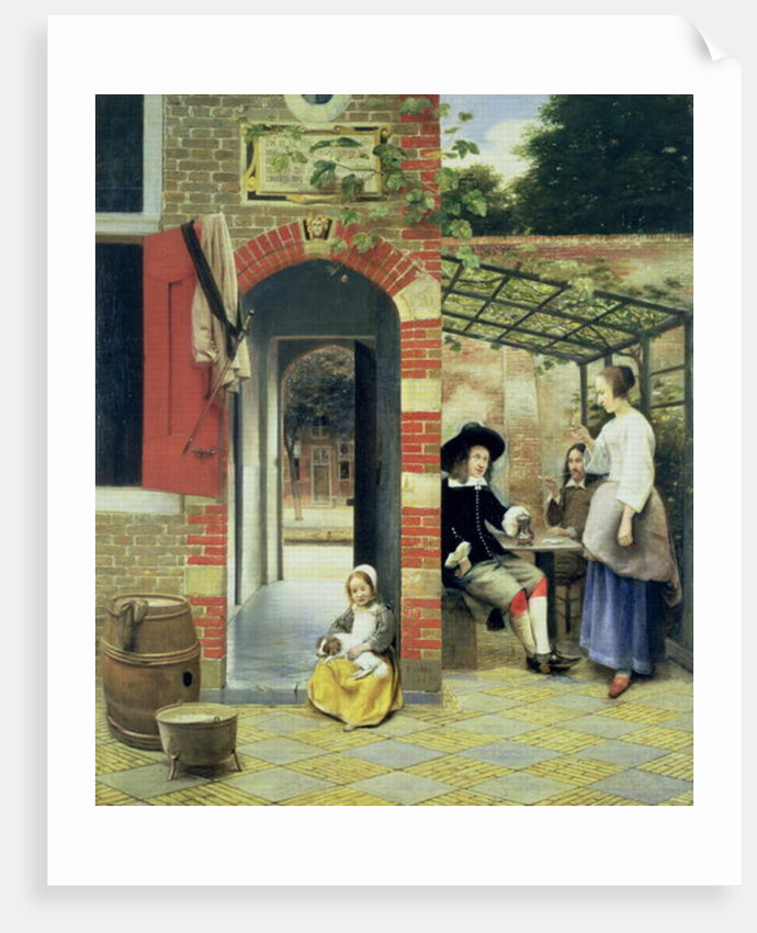 The Courtyard of a House in Delft, 1658 by Pieter de Hooch