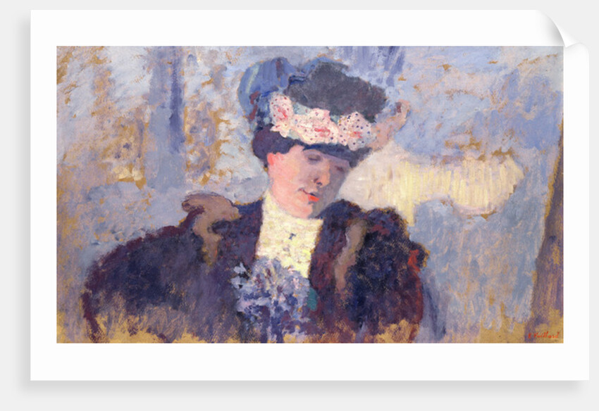 Madame Hessel wearing a hat decorated with flowers, c.1905 by Edouard Vuillard
