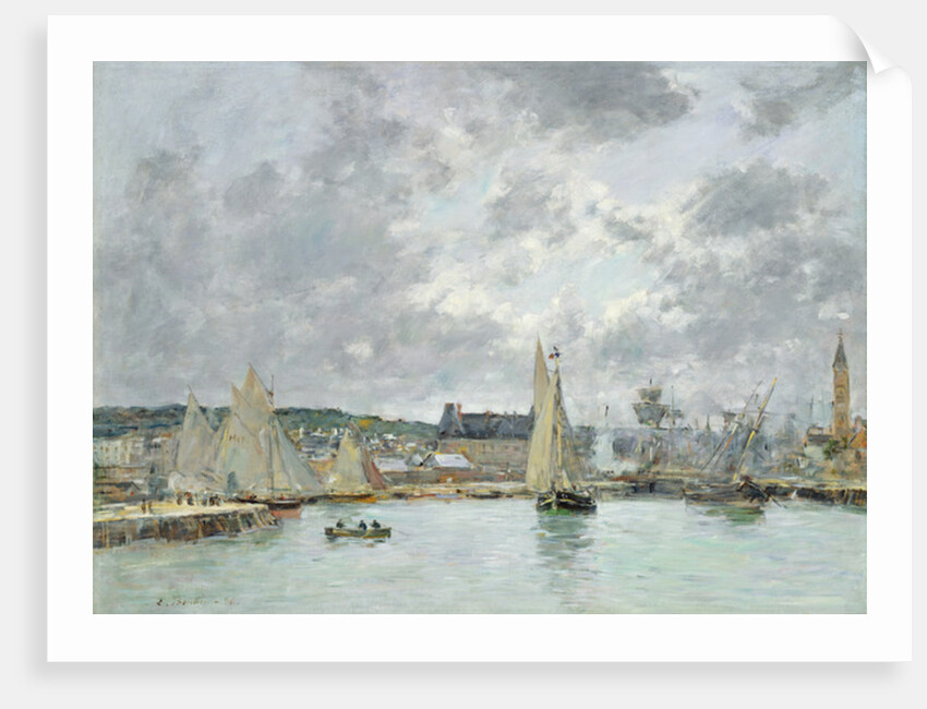 Trouville Harbour, 1880 by Eugene Louis Boudin