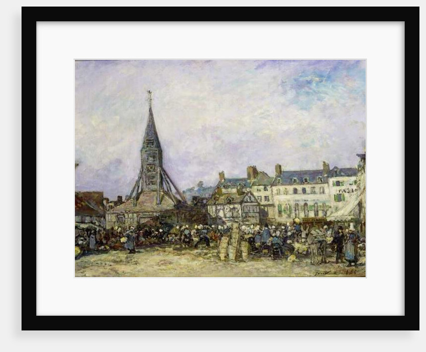 The Market at Sainte-Catherine, Honfleur by Johan-Barthold Jongkind