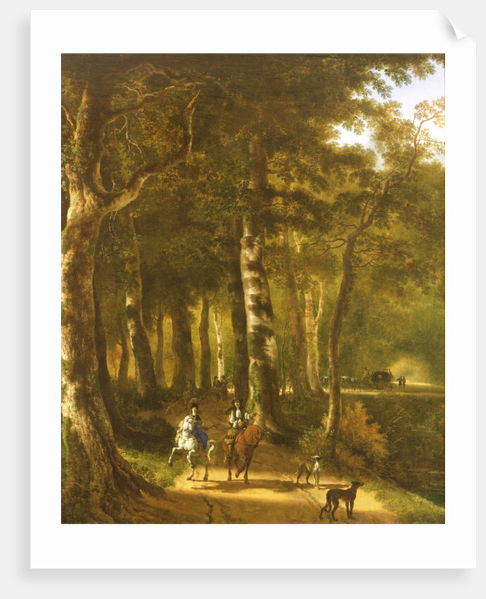 Travellers on a Path in a Wooded Landscape by Jan Hackaert