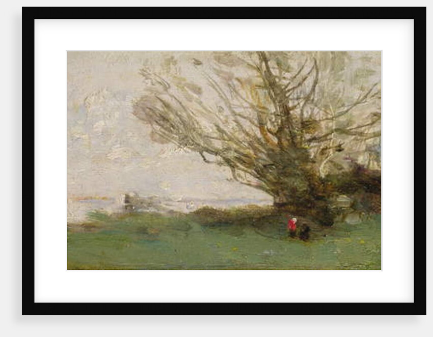 Winter Landscape Beside a Lake by Jean Baptiste Camille Corot
