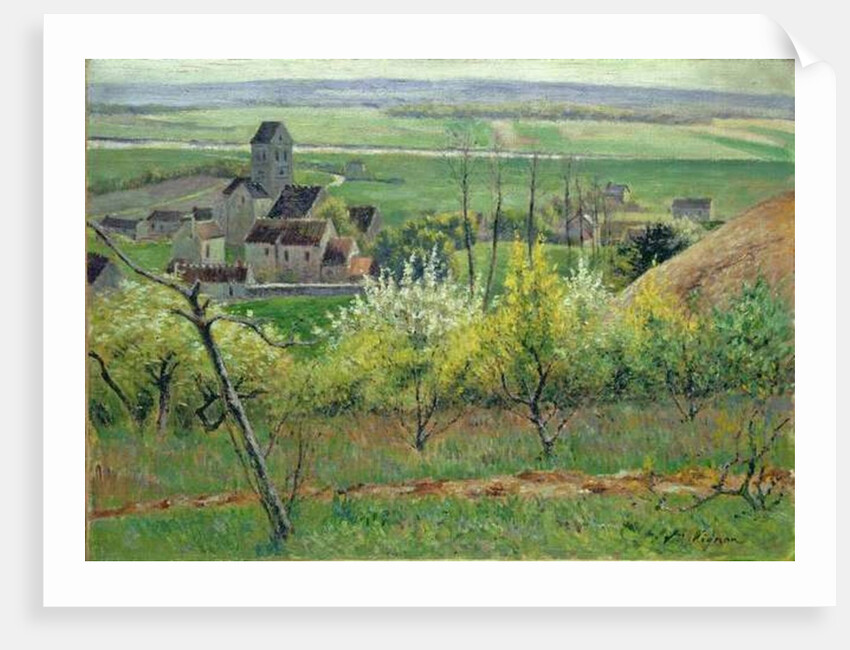 A Village near Auvers, c.1885 by Victor Vignon