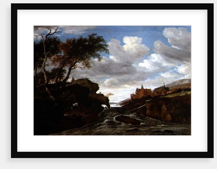 Rocky Landscape with a Waterfall, 1665 by Salomon van Ruisdael or Ruysdael