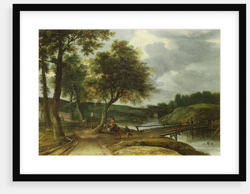 A Wooded River Landscape by Roelandt Roghman