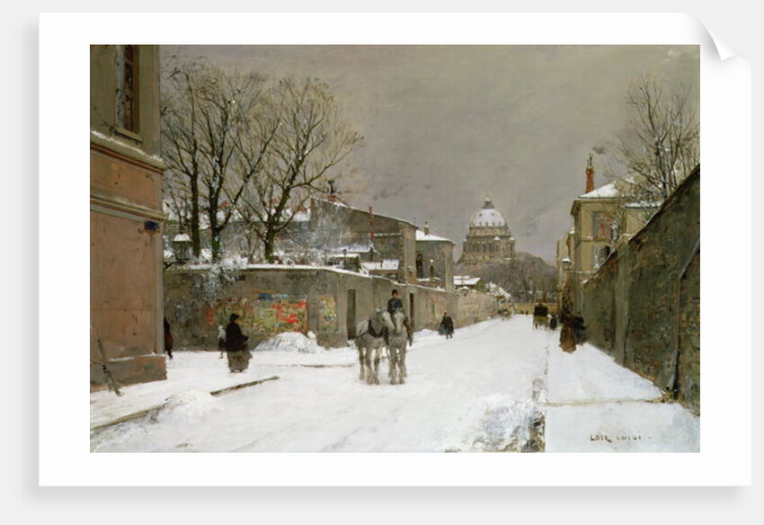 Winter Scene near Les Invalides, Paris by Luigi Loir