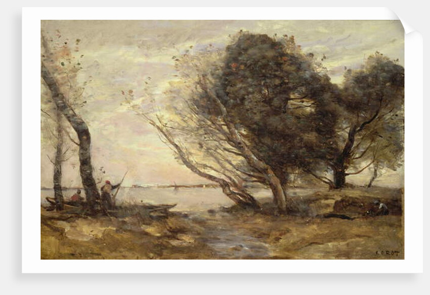The Banks of the Lake after the Flood, c.1870 by Jean Baptiste Camille Corot