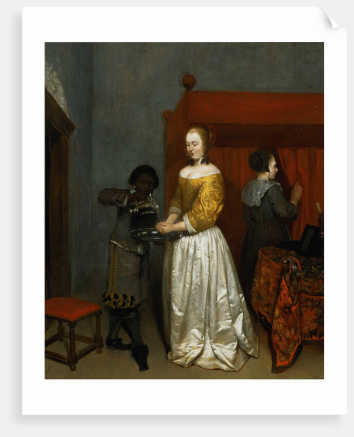 A Lady Washing her Hands, 1657 by Caspar Netscher